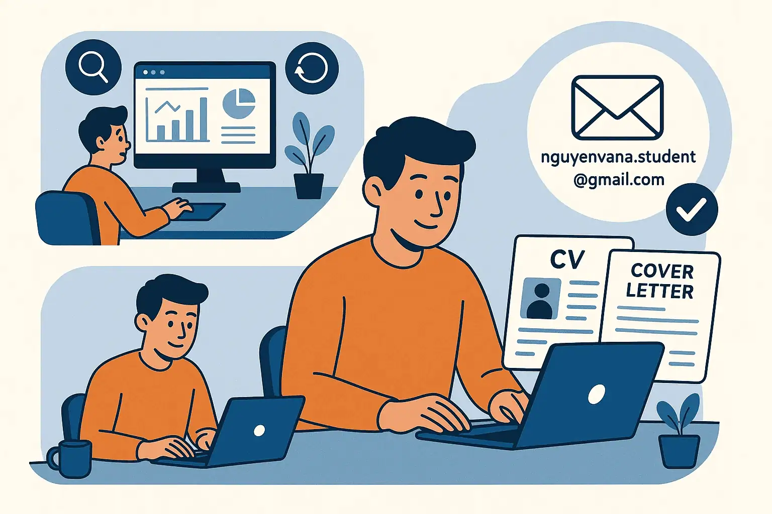cách viết email xin việc thực tập