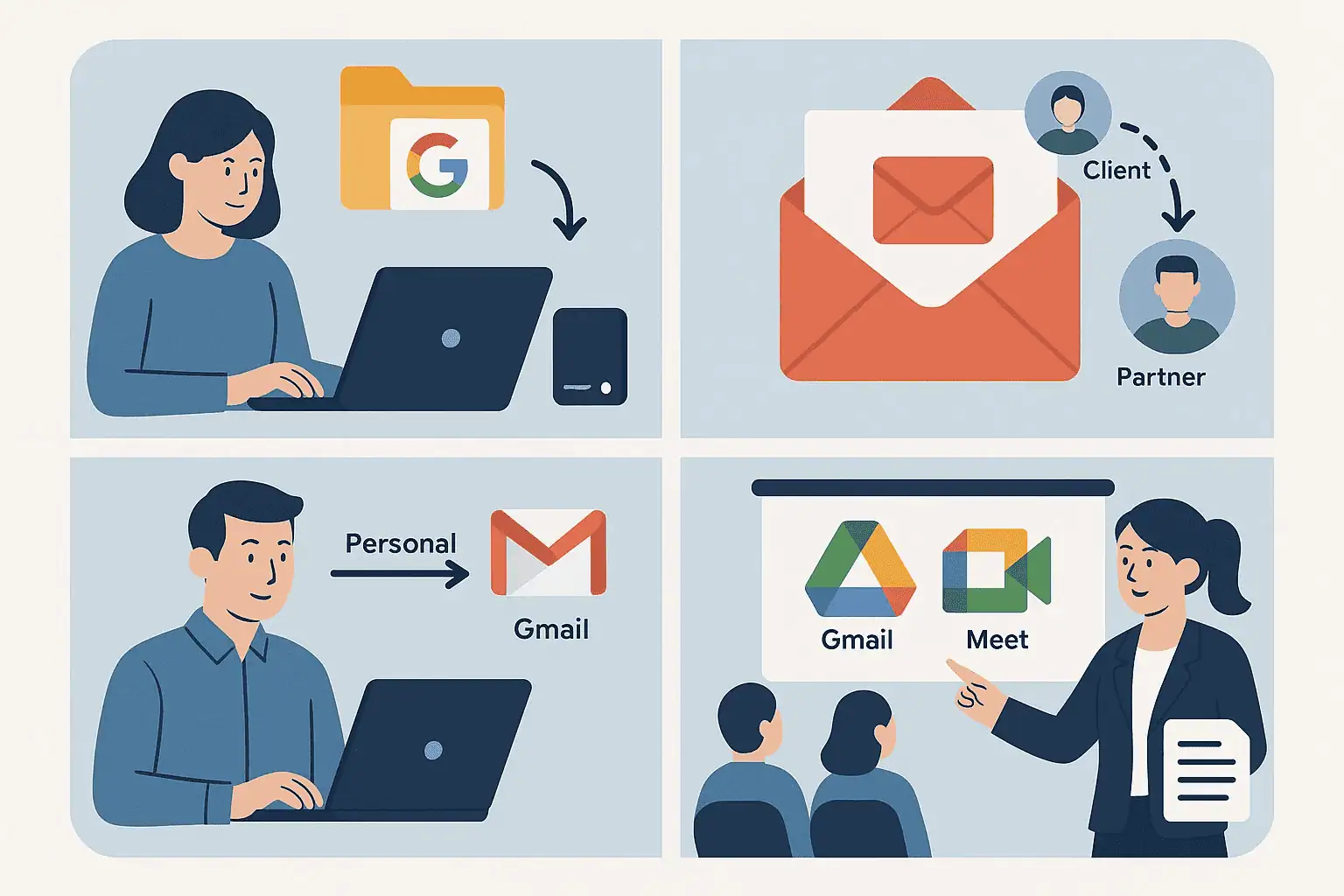 chuyển gmail cá nhân sang doanh nghiệp